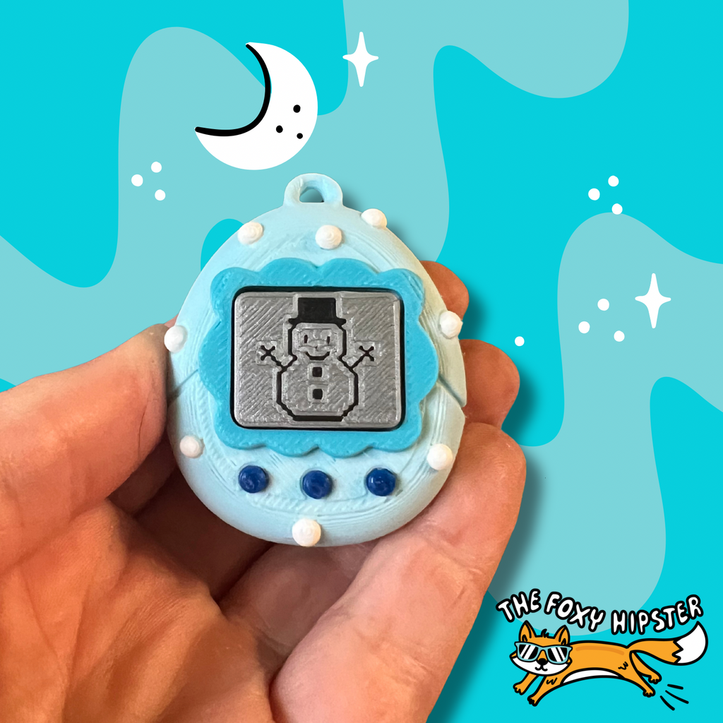 Snowman Christmas Winter Holiday Fidget Toy Clicker Keychain