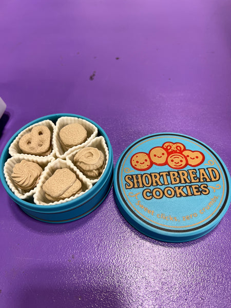 Shortbread Cookie Tin Fidget Toy Clicker 5 clicks
