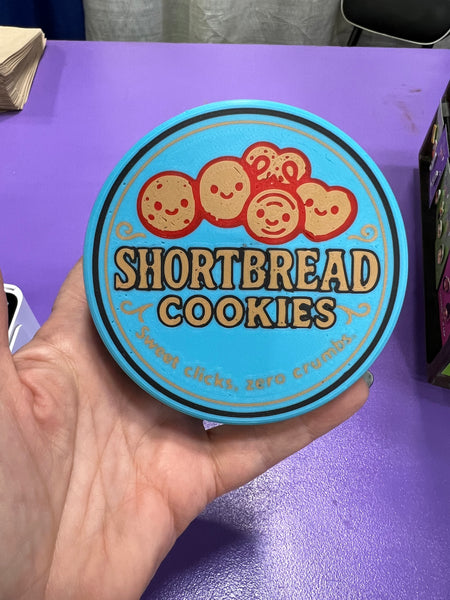 Shortbread Cookie Tin Fidget Toy Clicker 5 clicks