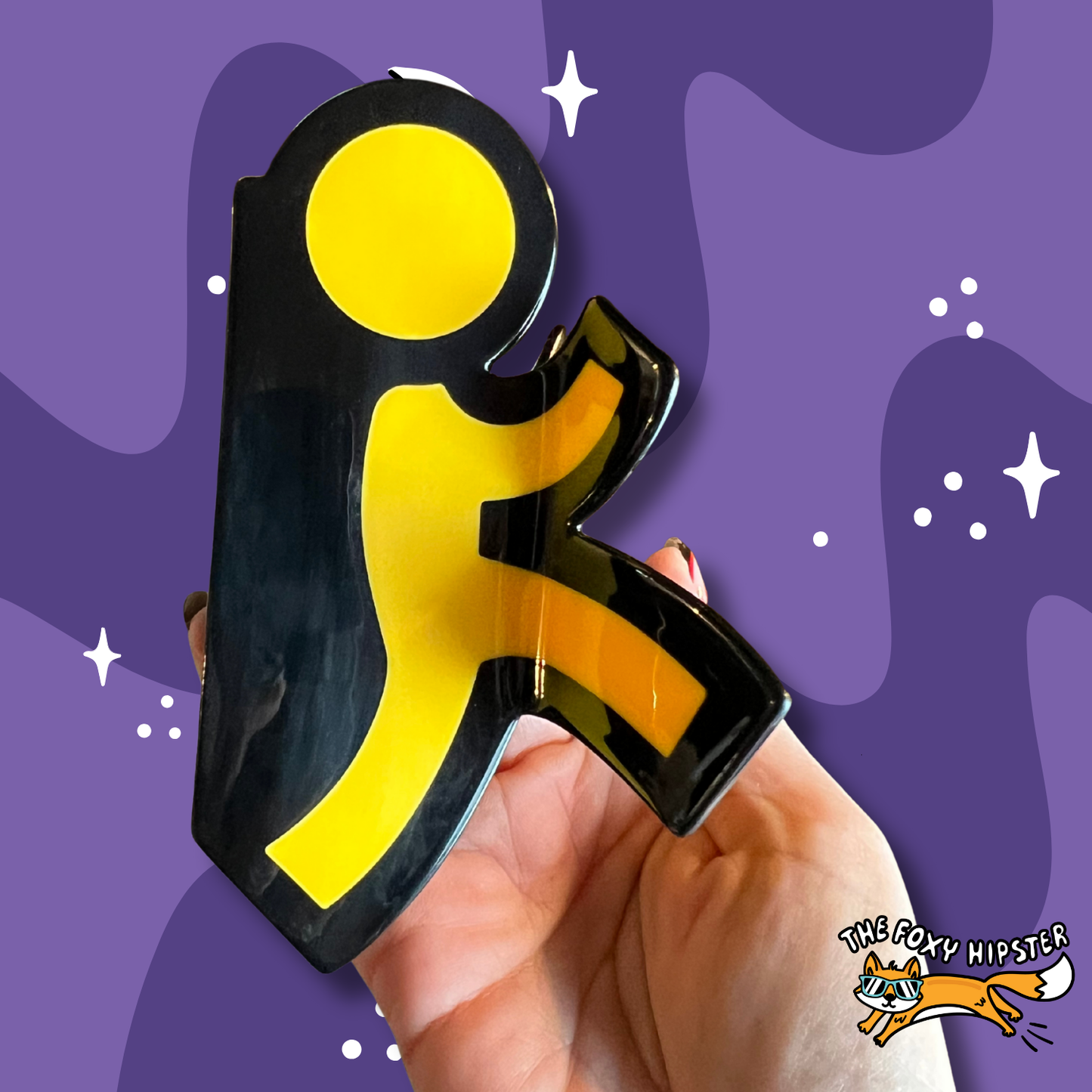 AOL Running Man 4.7 inch Hair Claw 12 cm