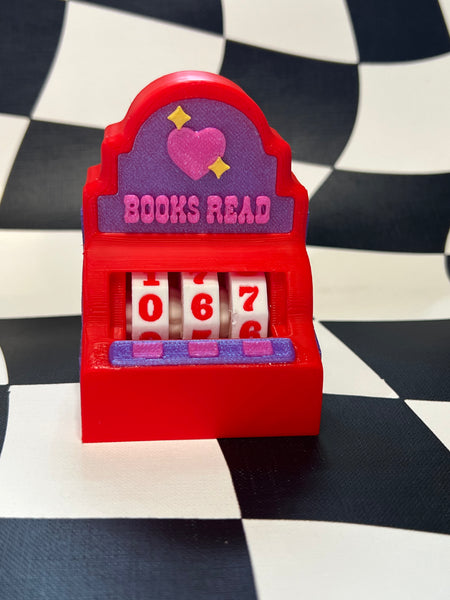 Books Read Slot Machine Counter Movable Parts