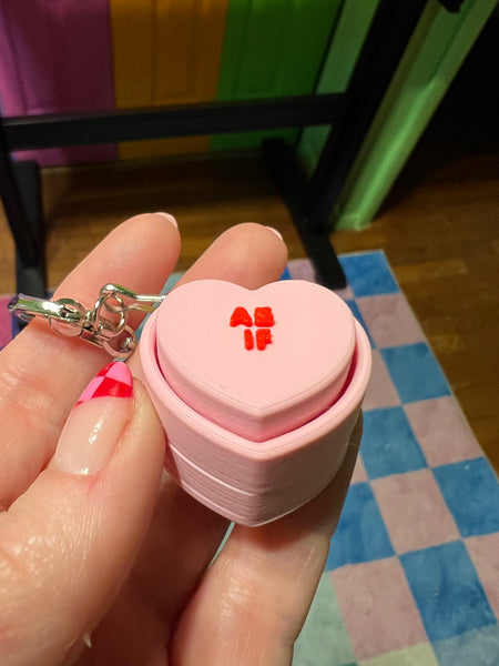 AS IF Conversation Heart Fidget Toy Clicker Keychain Bag Charm