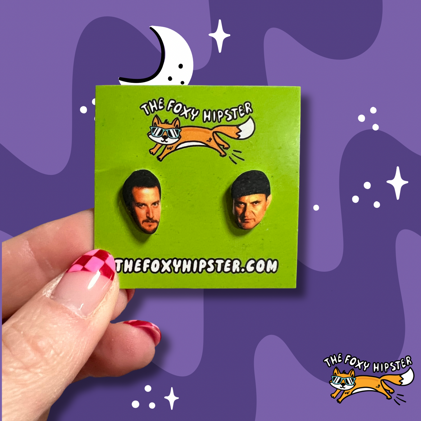 Wet Bandits Harry and Marv Stud Earrings