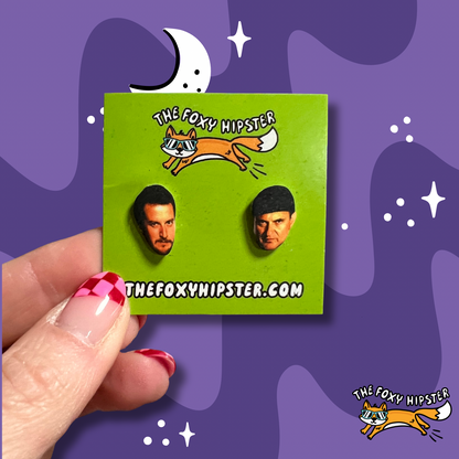 Wet Bandits Harry and Marv Stud Earrings