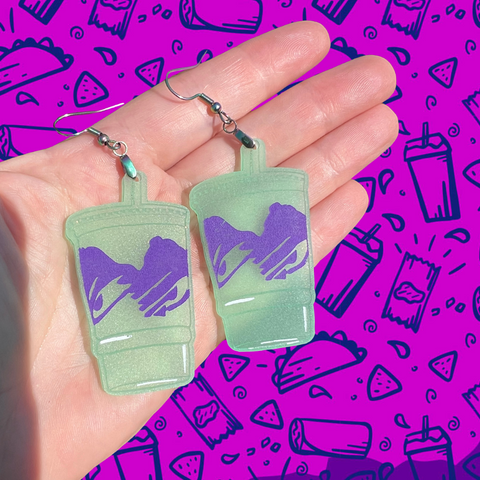 Baja Blast Purple Cup Earrings