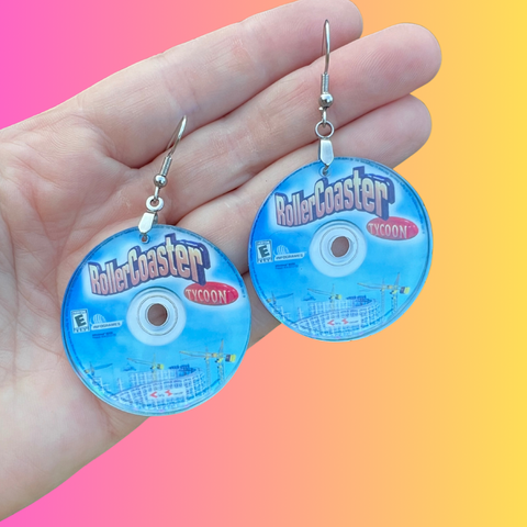 Rollercoaster Tycoon Dangle Earrings