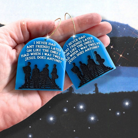 Stand By Me Quote Dangle Earrings