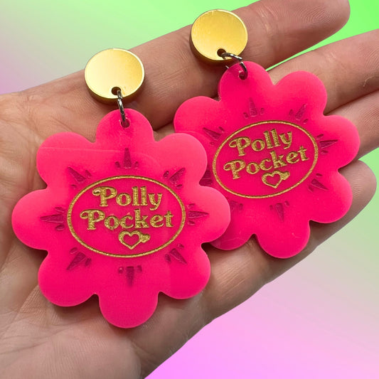 P Pocket Flower Dangle Earrings
