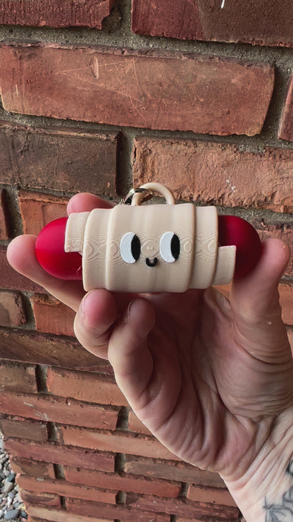 Pig in a blanket Fidget Toy Clicker Keychain
