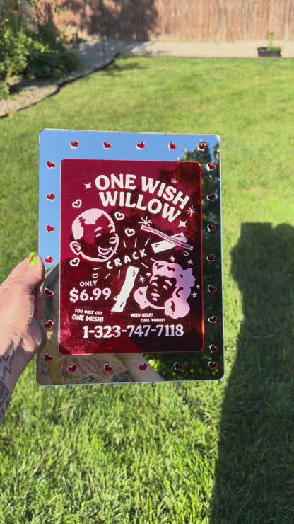 One Wish Willow Wall Art Mirror