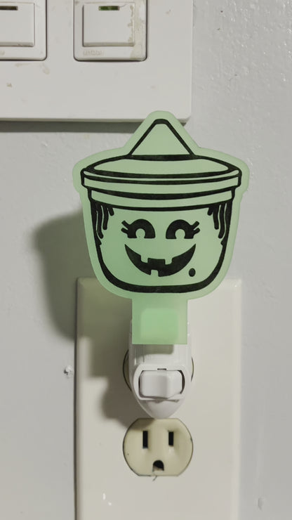 Halloween Witch Boo Bucket Acrylic Night Light