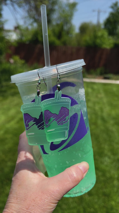 Baja Blast Purple Cup Earrings