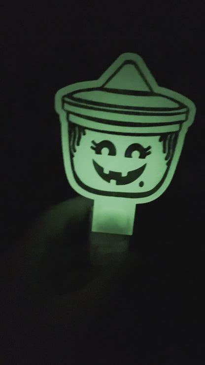 Halloween Witch Boo Bucket Acrylic Night Light