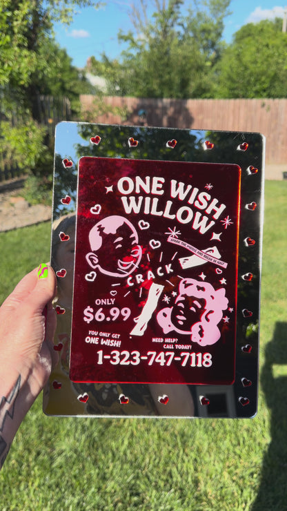One Wish Willow Wall Art Mirror