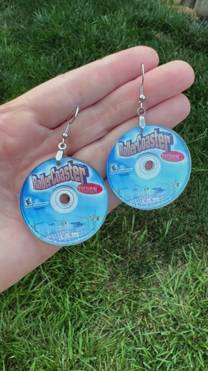 Rollercoaster Tycoon Dangle Earrings