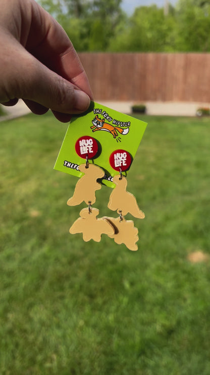 Dino Nuggets Dangle Earrings