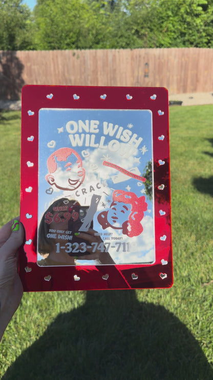One Wish Willow Wall Art Mirror