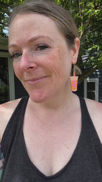 Dunkin’ Iced Coffee Dangle Earrings