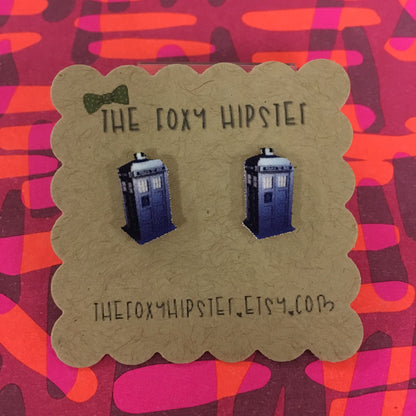 Tardis Stud Earrings