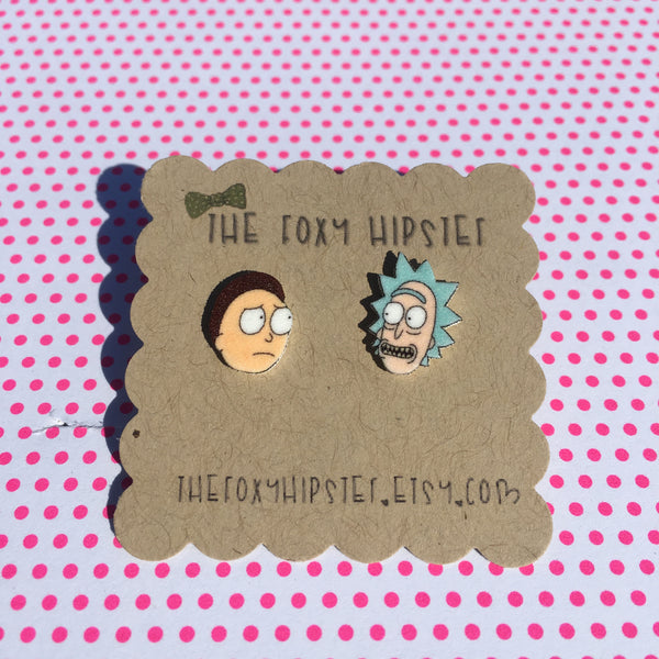 Rick and Morty Stud Earrings