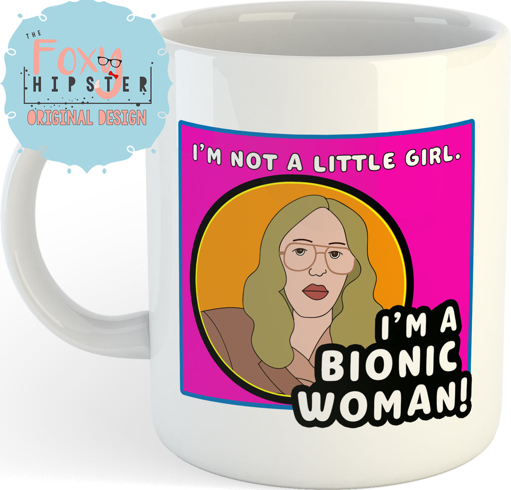 Bill Haverchuck Bionic Woman  11oz coffee mug Freaks and Geeks