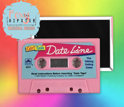 Board Game Girl Talk Cassette Tape Fridge Magnet