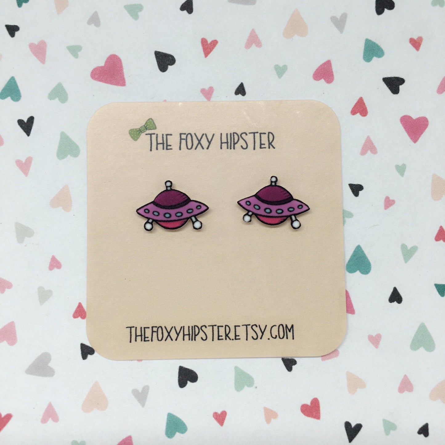 Space Ship Stud Earrings