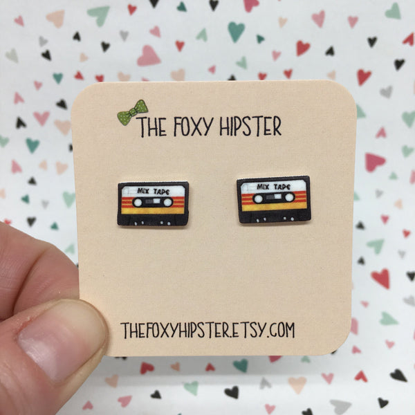 Mix tape Stud Earrings