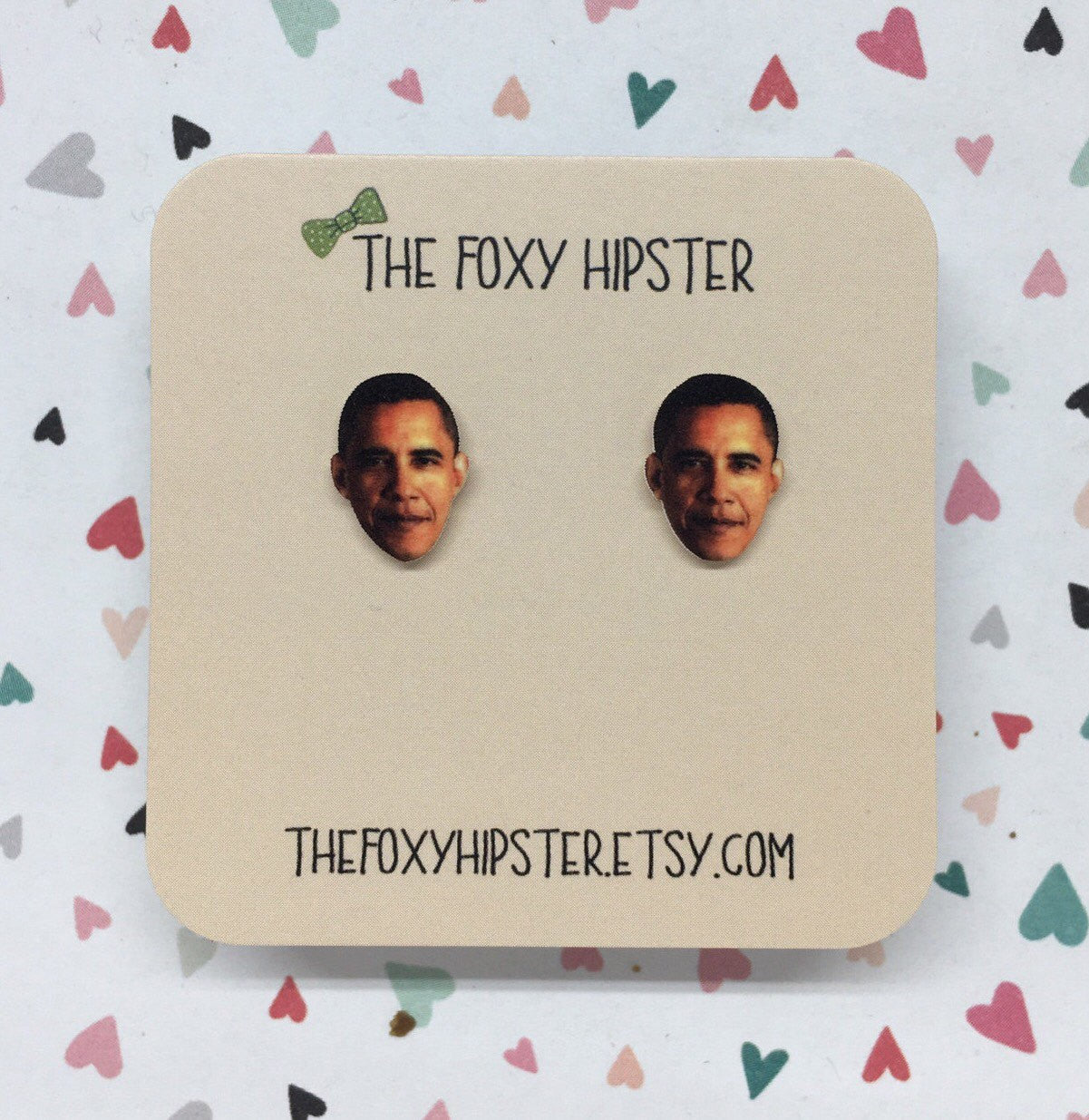 Barack Obama Stud Earrings