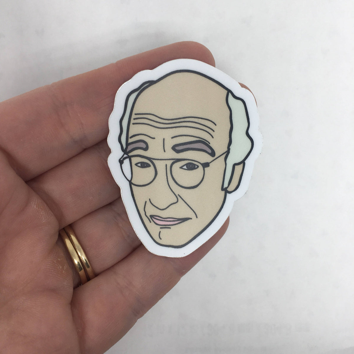 Larry David Vinyl Sticker