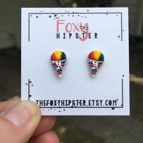 Sno Cone Stud Earrings