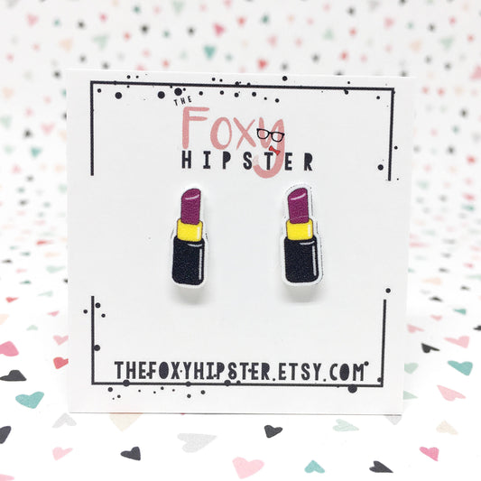 Lipstick Stud Earrings
