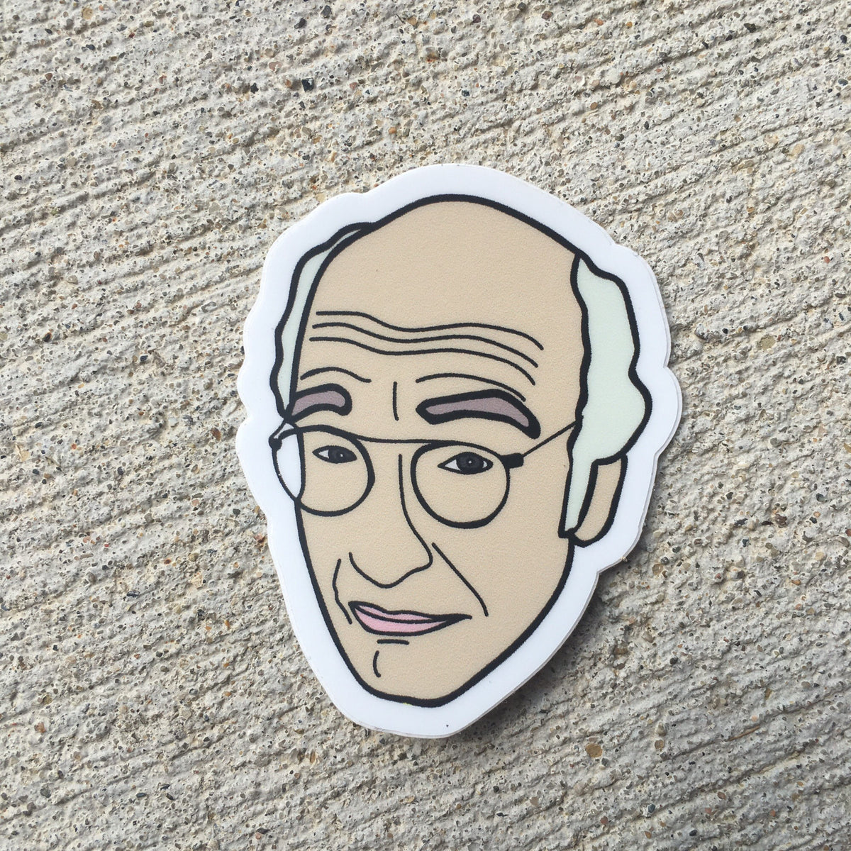 Larry David Vinyl Sticker