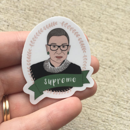 Ruth Bader Ginsburg Supreme Vinyl Sticker