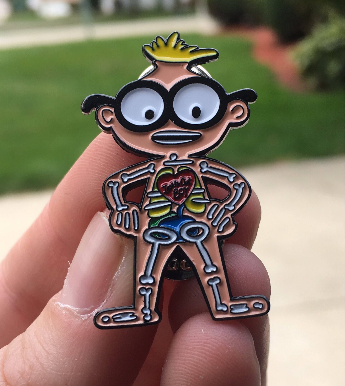 Inside Out Boy Enamel Pin