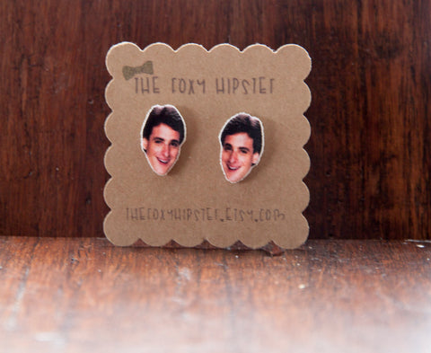 Danny Tanner Bob Saget Stud Earrings,  gift idea, cool jewelry, unique, funky, full house,