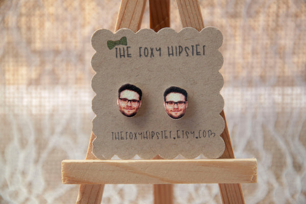 Seth Rogen Inspired Stud Earrings – The Foxy Hipster
