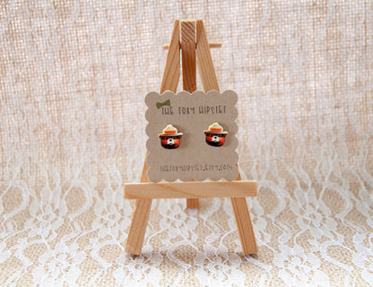 Smokey the Bear Inspired Stud Earrings