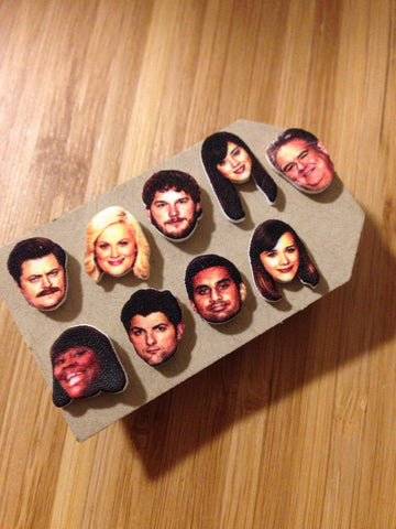 Parks and Recreation Cast Stud Earrings