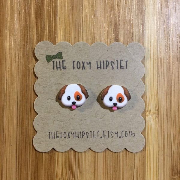 Dog Emoji stud Earrings