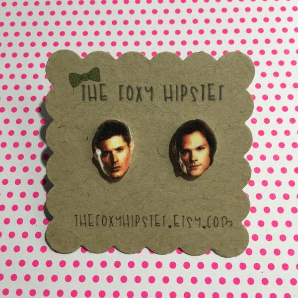 Sam and Dean Winchester Supernatural Inspired Stud Earrings