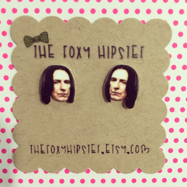 Snape Inspired Stud Earrings