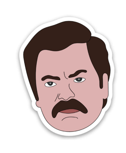 Ron Swanson Vinyl Sticker