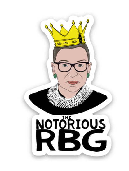 Ruth Bader Ginsburg Notorious RBG Vinyl Sticker