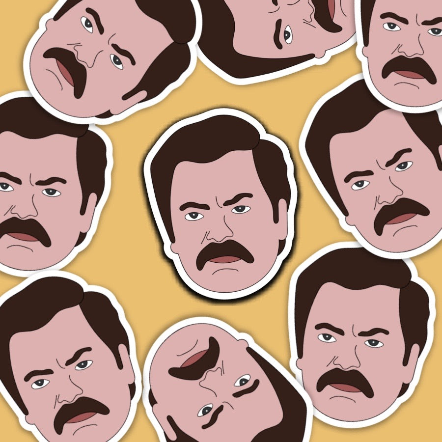 Ron Swanson Vinyl Sticker