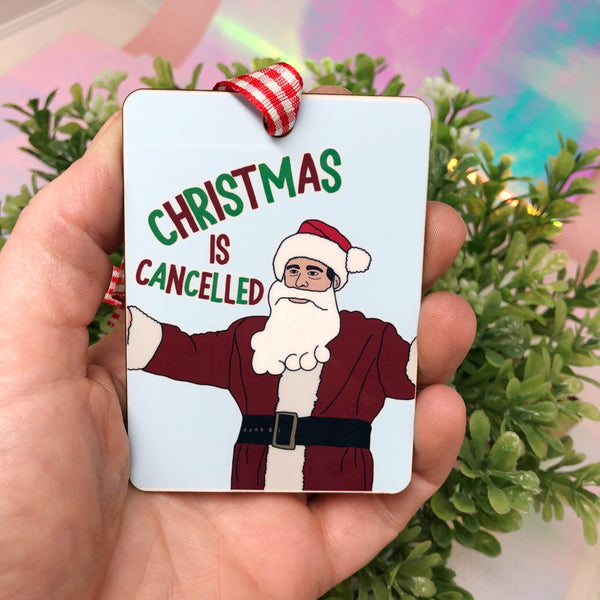 Michael Scott The Office Christmas is Cancelled Ornament