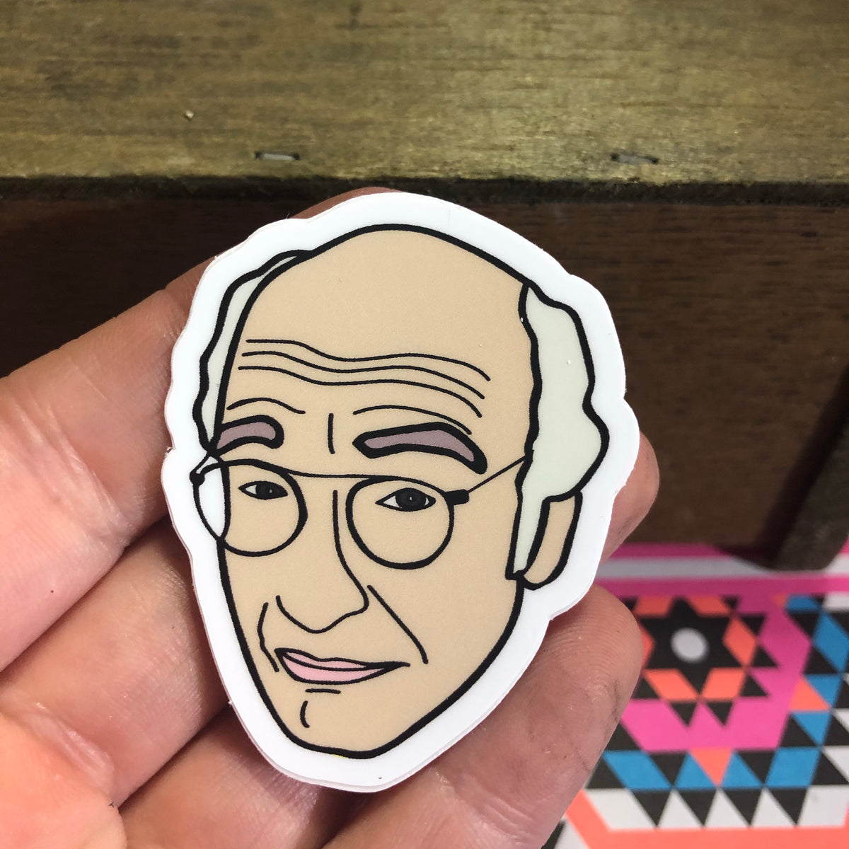 Larry David Vinyl Sticker