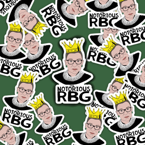 Ruth Bader Ginsburg Notorious RBG Vinyl Sticker