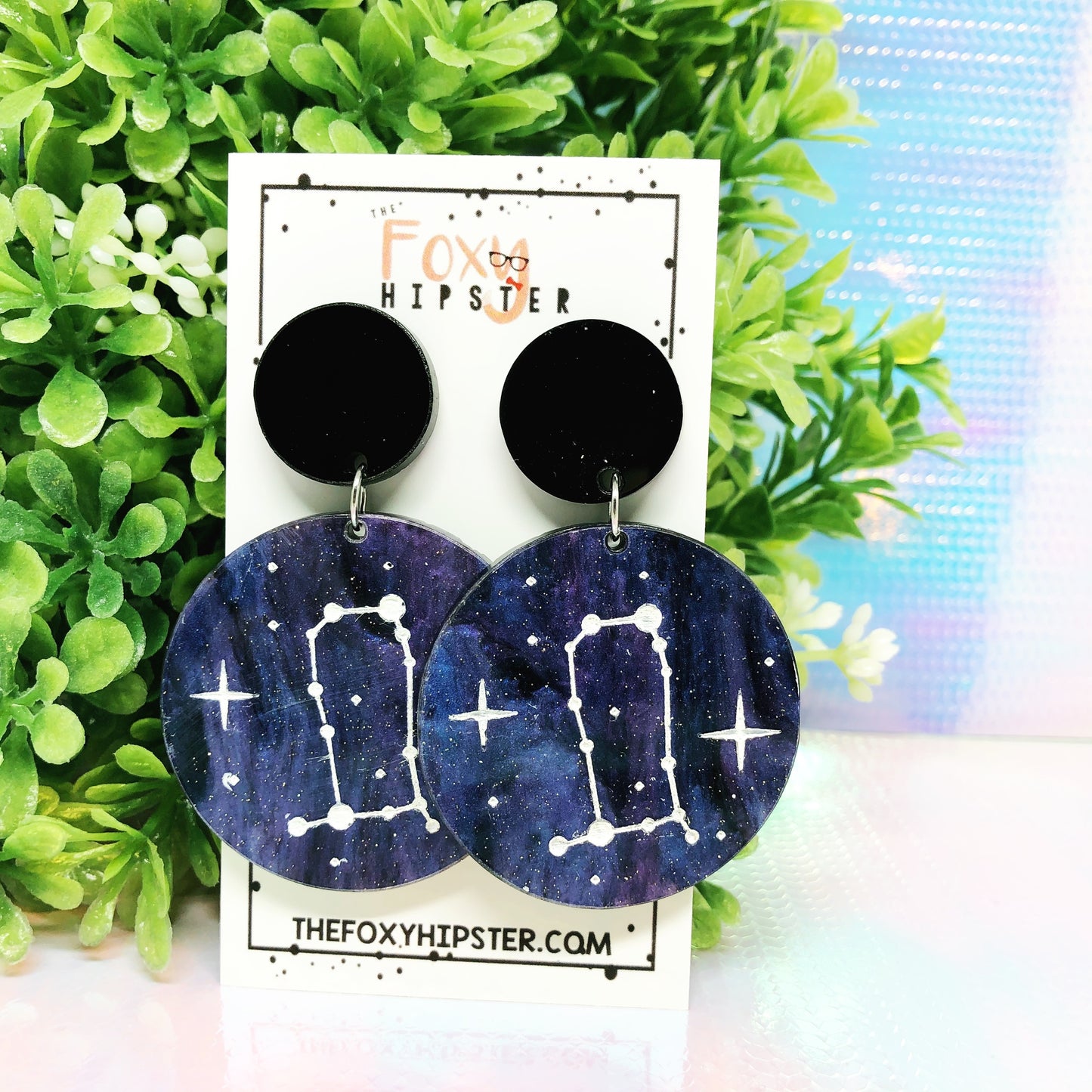 GEMINI Astrology Zodiac Constellation Dangle Drop Earrings