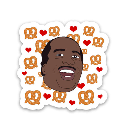Stanley Hudson Pretzel Day Vinyl Sticker